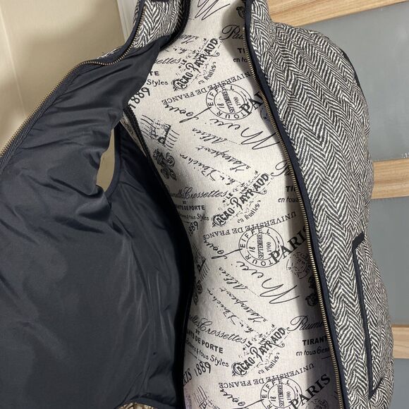 J. Crew Women Vest Excursion Quilted Zip Front Outerwear Size M Black/White - Picture 5 of 7